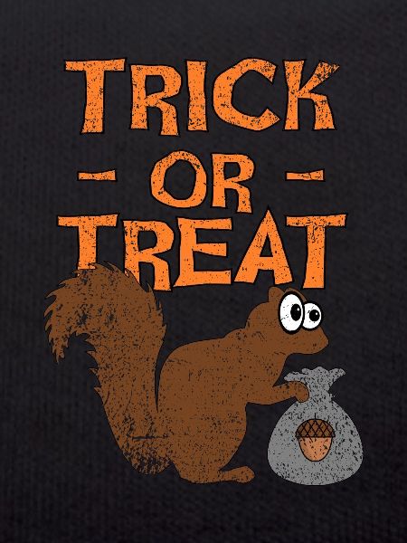Halloween Eichhörnchen, Süßes oder Saures
