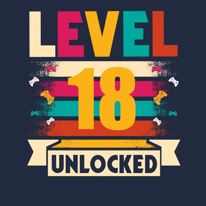 18 Geburtstag Geschenk Level 18 Unlocked