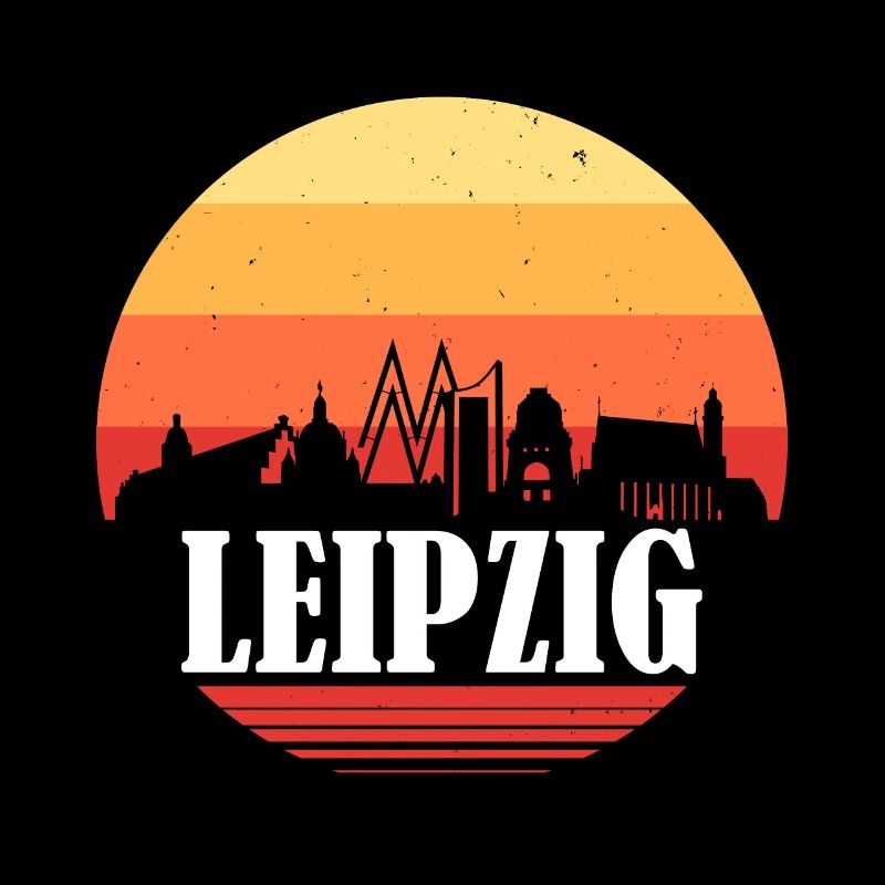 Leipzig Retro Skyline