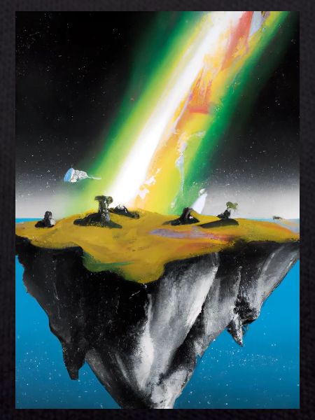 Flying Island Outer Space