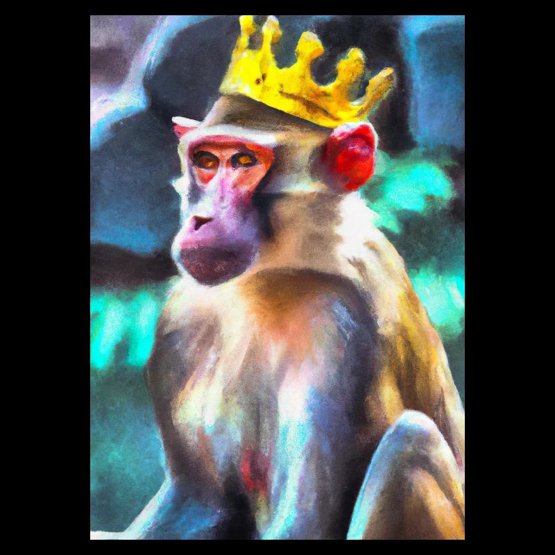 Affe mit Krone