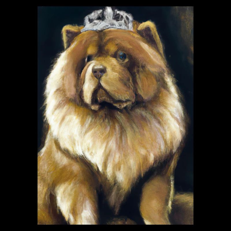 Chow Chow mit Krone