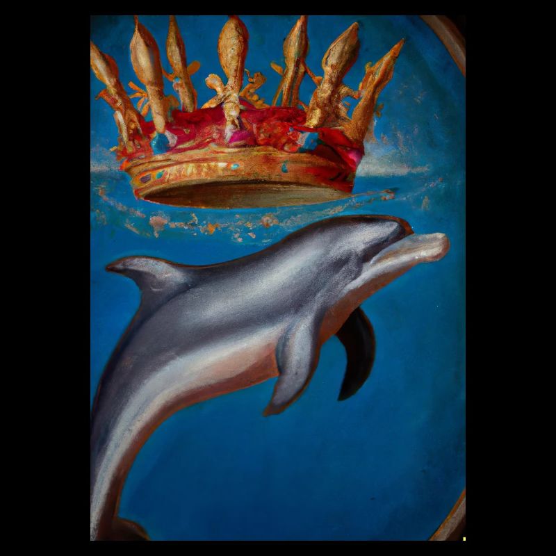 Delfin mit Krone