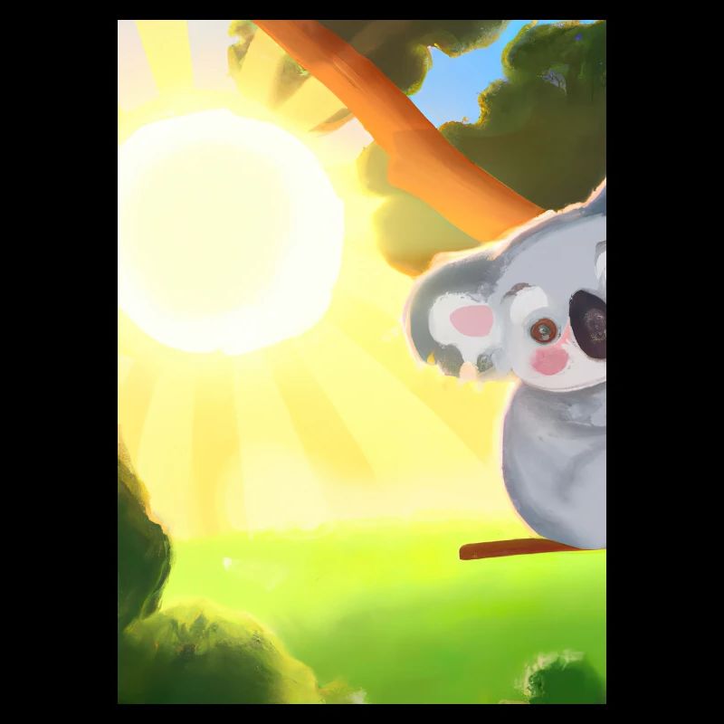 Ein Koala hängt an einem Baum