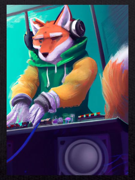 Fox am DJ-Pult
