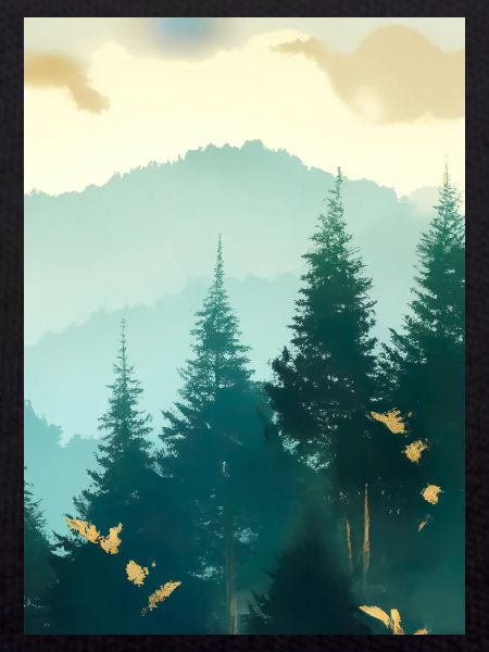 Nebliger Wald