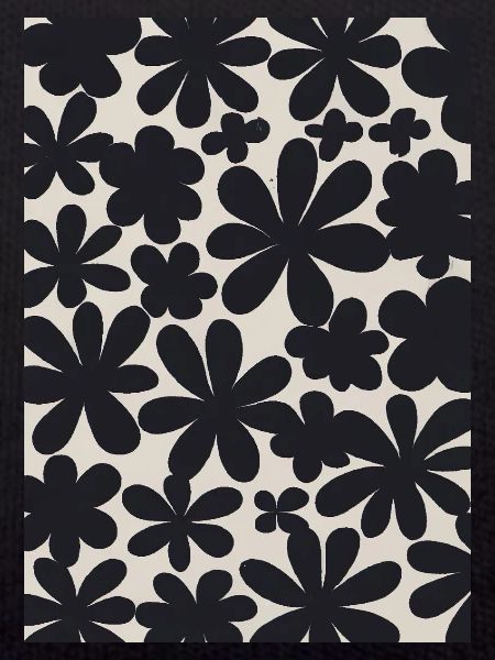 Schwarze Blumen-Muster