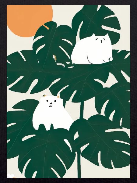 Katzen auf Leafs