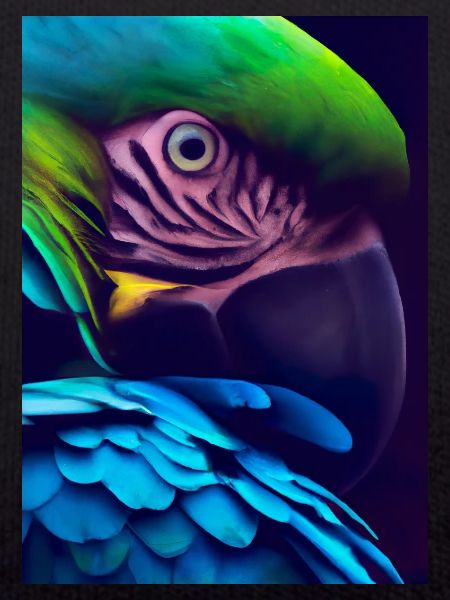 Buntes Vogelgesicht