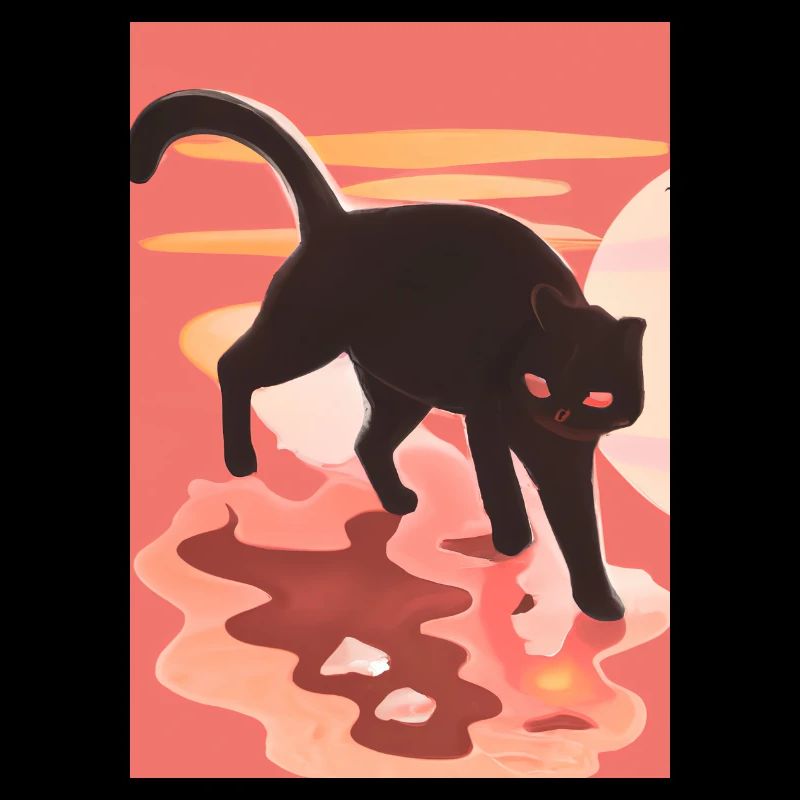 Niedliche schwarze Katze