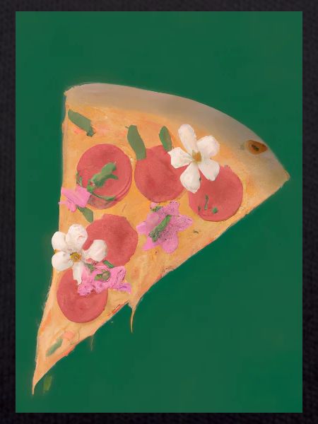 Blümchen-Pizza