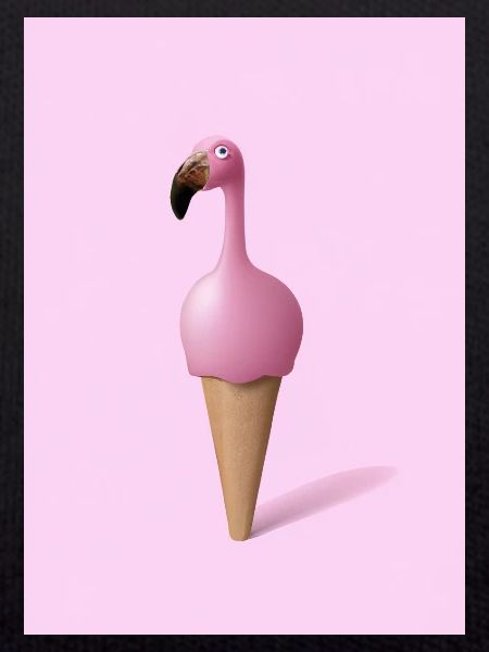 Flamingo-Eiscreme
