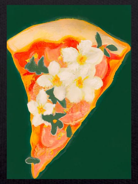 Blümchen-Pizza