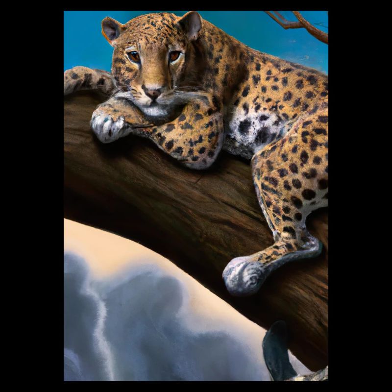 Leopard liegt auf Baum