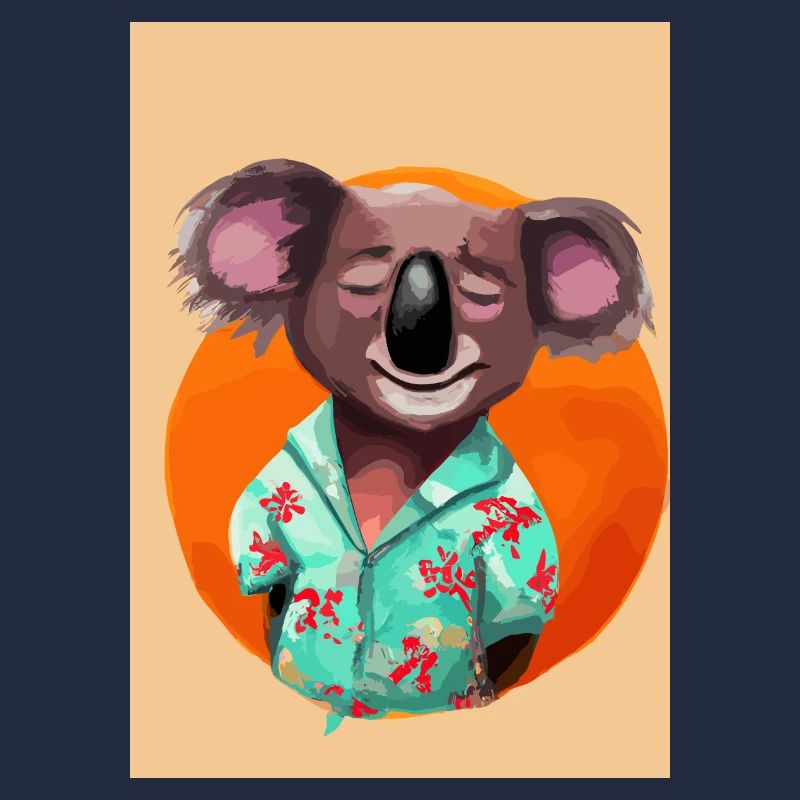 Koala mit Hawaii-Hemd