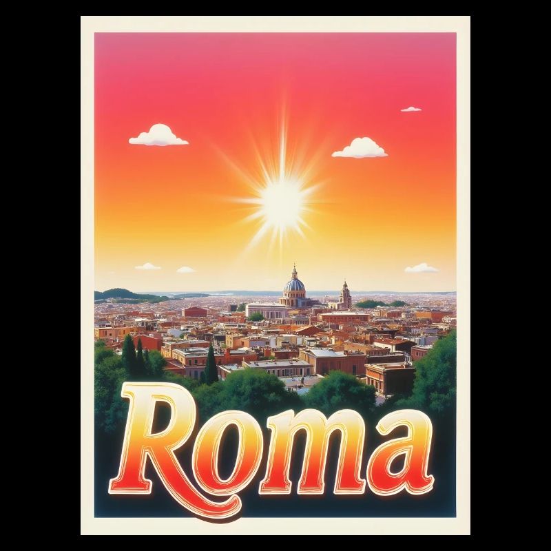 Retroglow Rome – Italie Cityscape Design