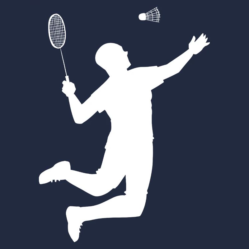 Minimalist Badminton Silhouette Design