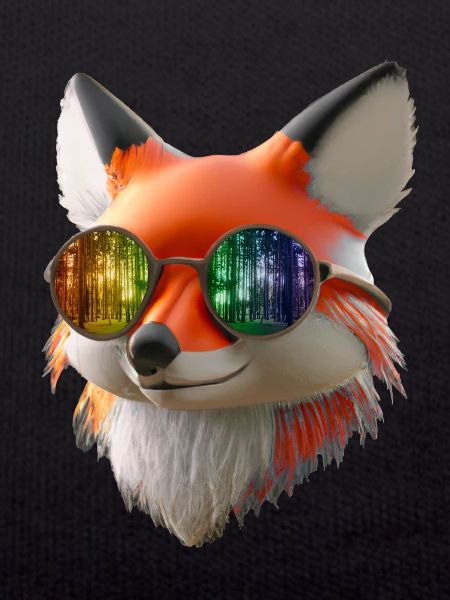 Fox head with sunglasses