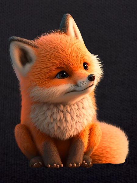 Renard assis