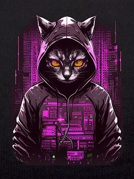 Cyber Hacker Cat