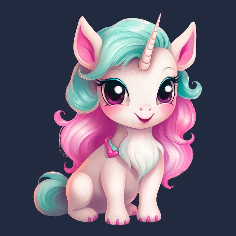 Bébé Licorne Rose Bleu