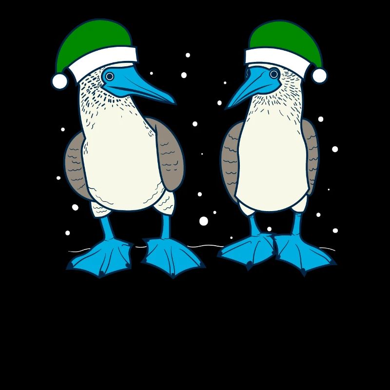 Blue-footed booby Green Christmas hat