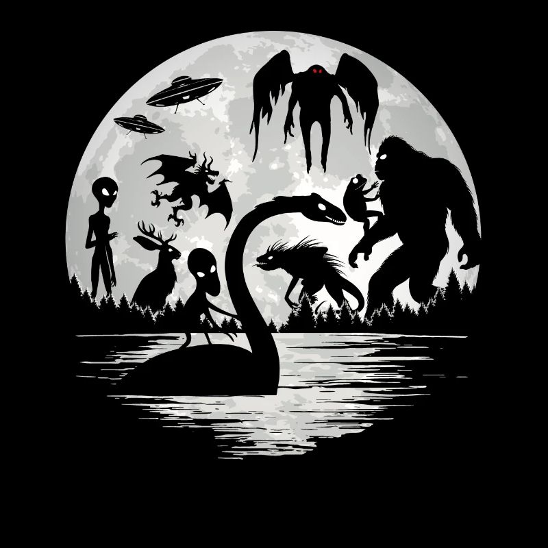 Bigfoot Mothman Jersey Devil Alien Cryptides