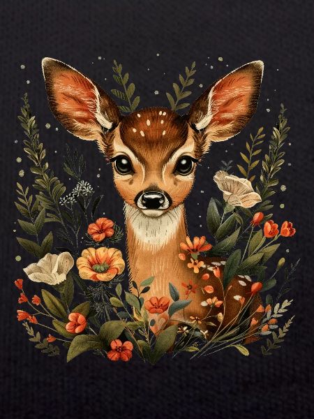 Flowers Deer