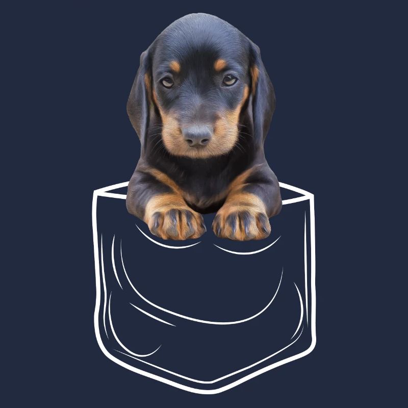 Teckel Teckel teckel de toit de blaireau poche poitrine de chien de poitrine