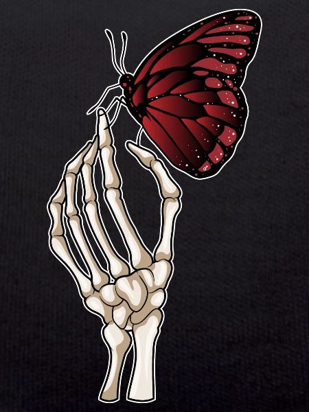 Skeleton Hand Butterfly