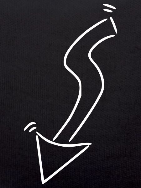 Arrow drawing sketch white
