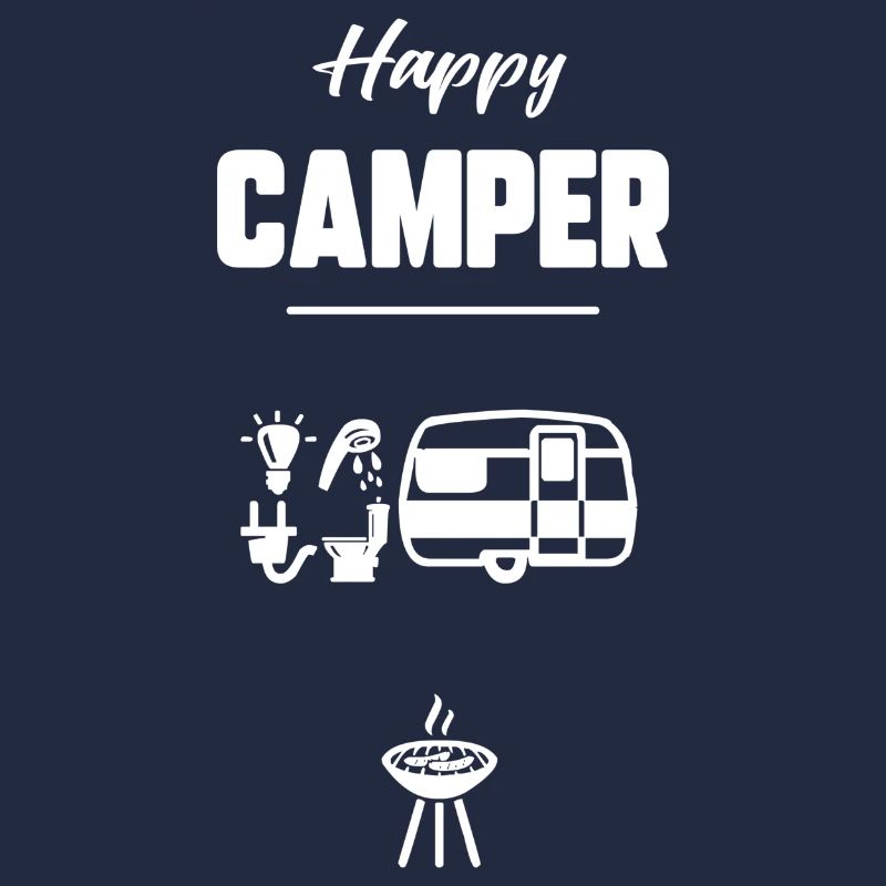 Glücklicher Camper