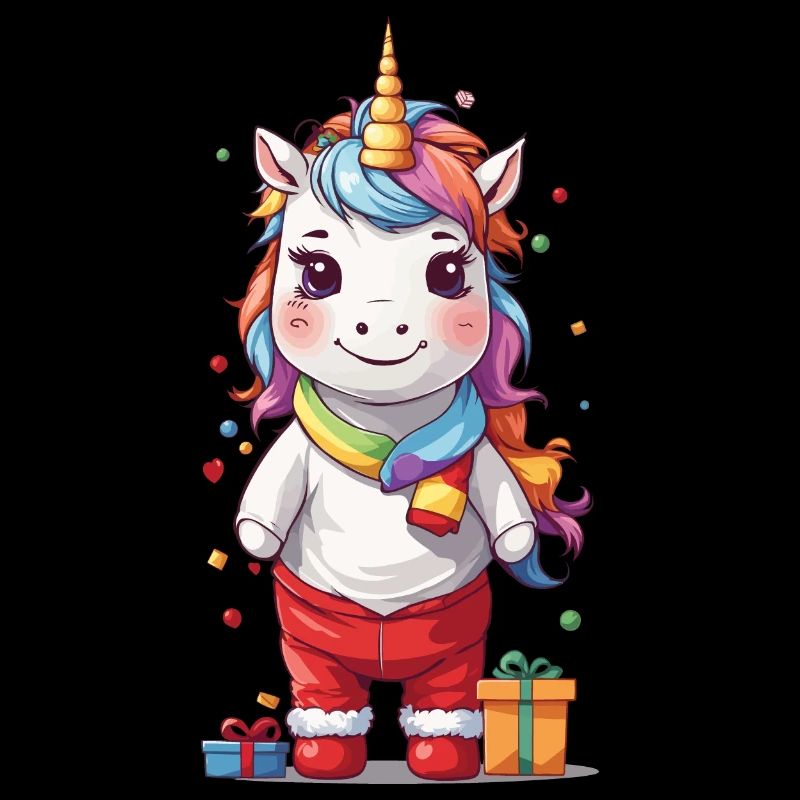 Bunte Weihnachtsmagie Einhorn Winter Geschenke
