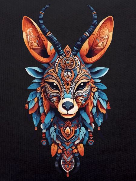 Conception de Mandala gazelle africaine