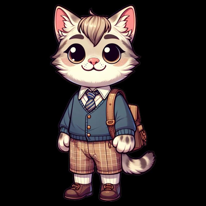 Cute Schoolboy Cat