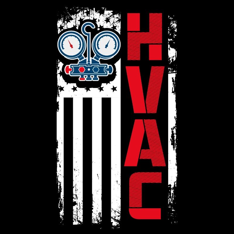 hvac american flag Design for a hvac installer
