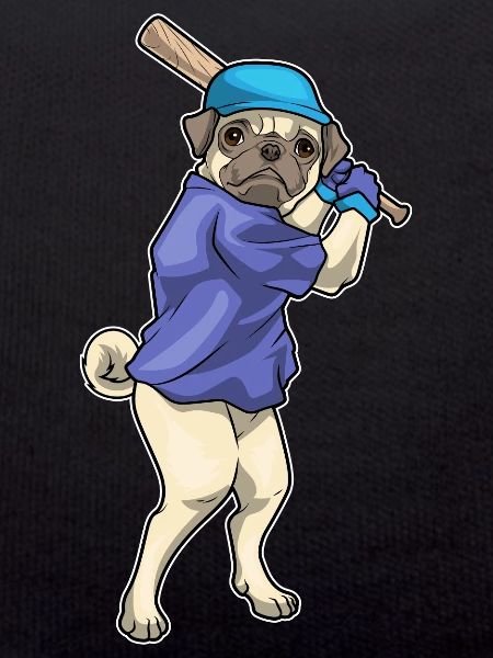 Pug Baseball Baseball Bat