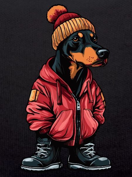 Doberman chien mode d’hiver