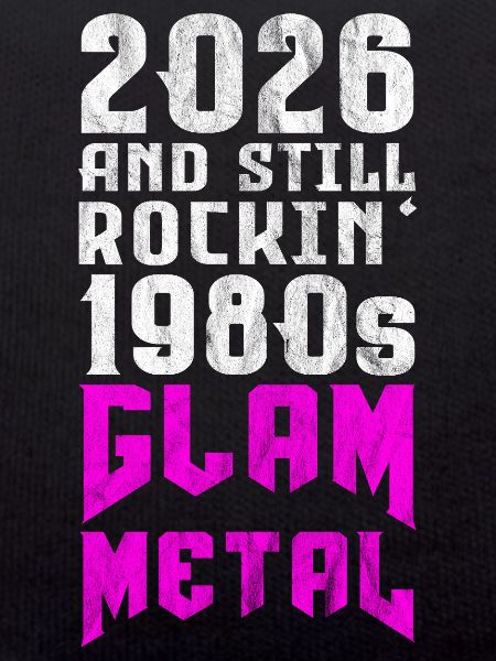 80s Glam Metal Retro Design