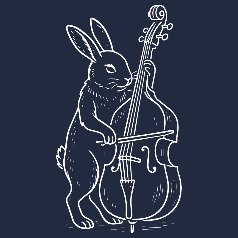 Rabbit spielt Kontrabass