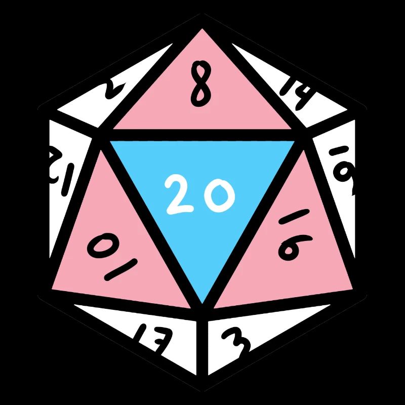 Cube transgenre D20 Trans Pride