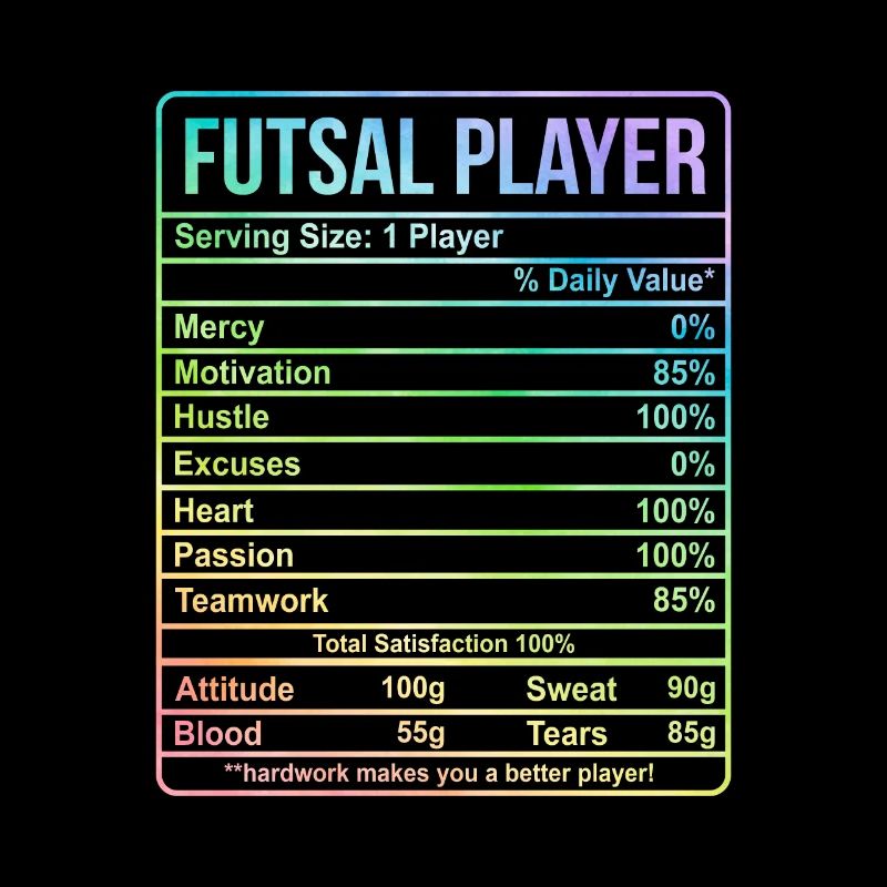 Futsal Player Serving Size 1 Player Indoor Soccer