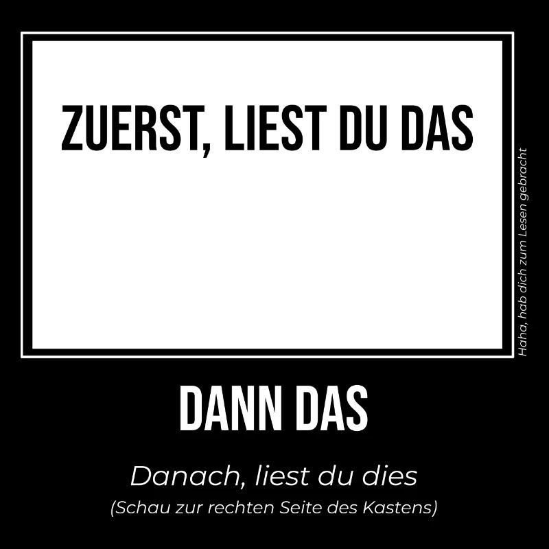 Zuerst Liest Du Das Dann Das Lustiger Streich