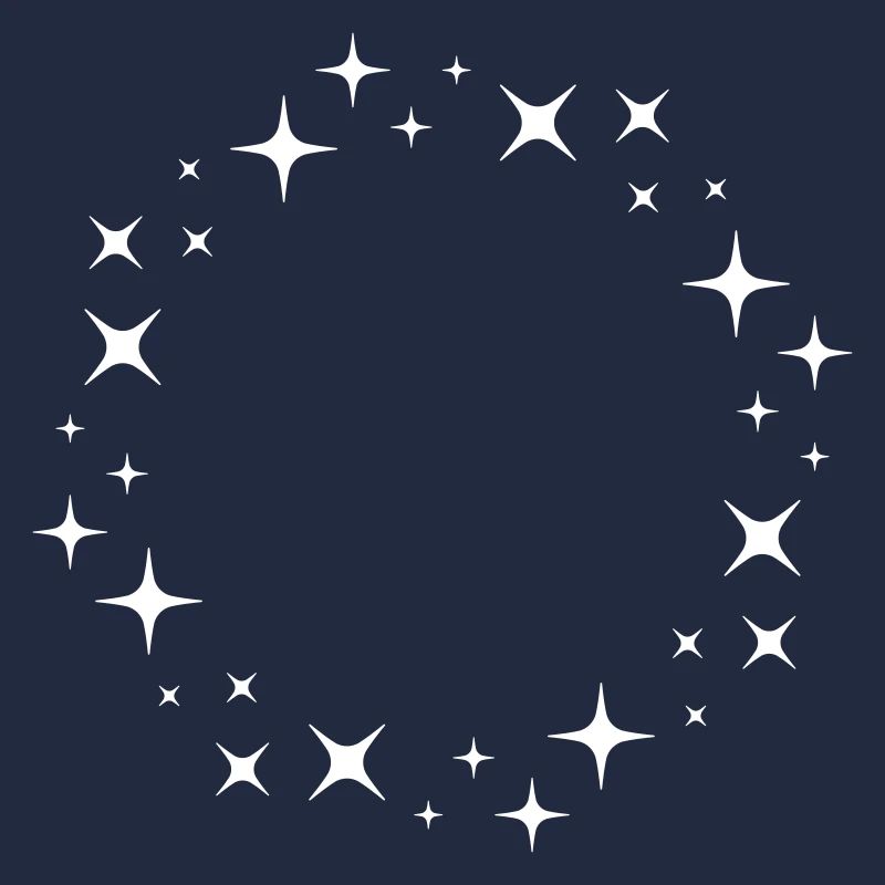 Glitter Star Circle Pattern