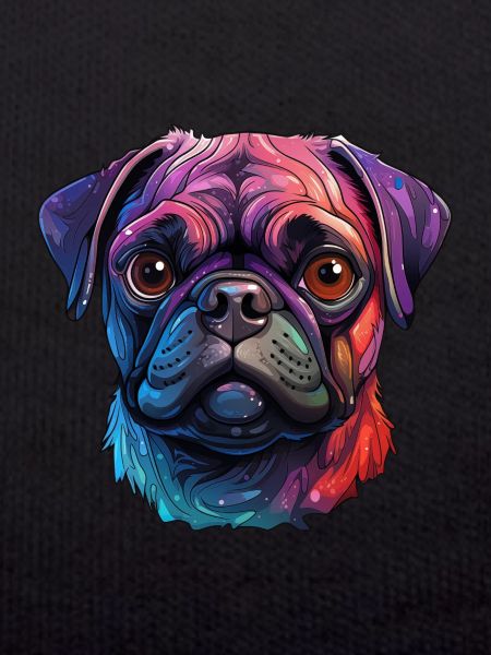 Mops farbenfroh