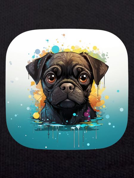 Mignon petit chiot carlin