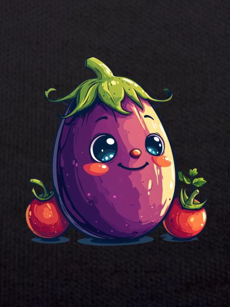 Eggplant Comic Face