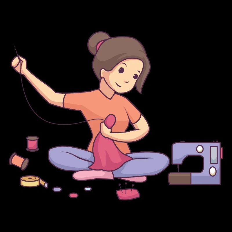 Vintage sewing machine steppe design