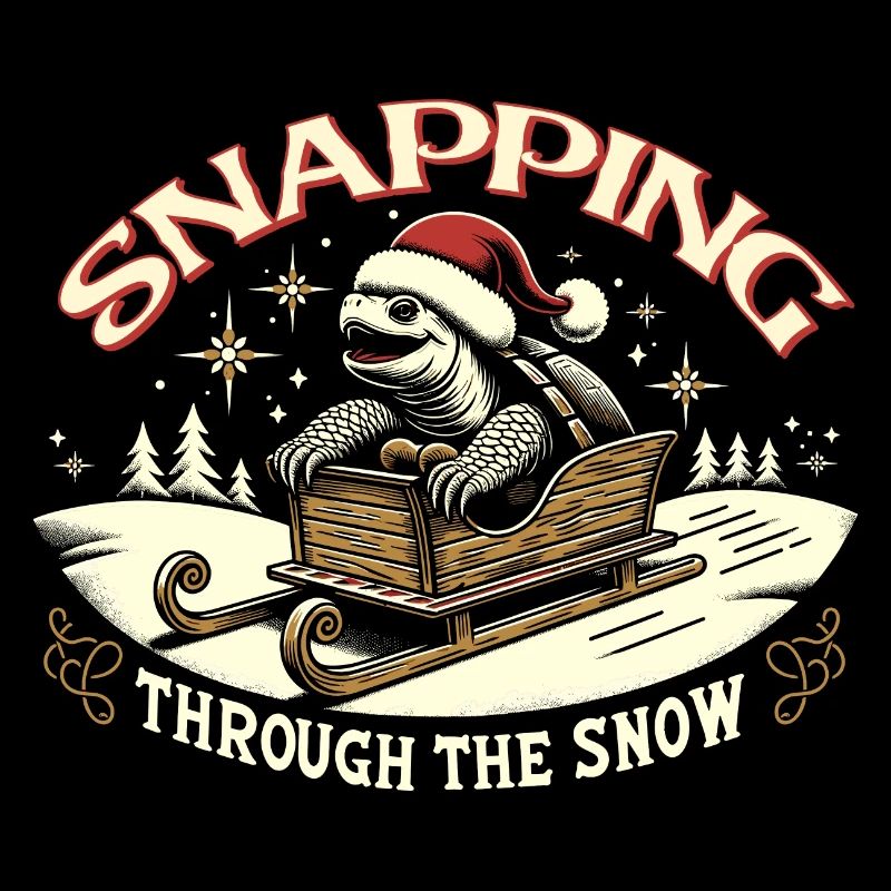 Snapping Turtle Santa Christmas