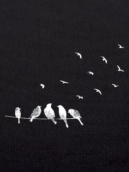 Bird migration in white